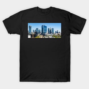 Warsaw city center aerial panorama T-Shirt